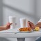 100 Pack 16 oz Paper Coffee Cups, Disposable Paper Cup with Lids, Hot/Cold Beverage Drinking Cup for Water